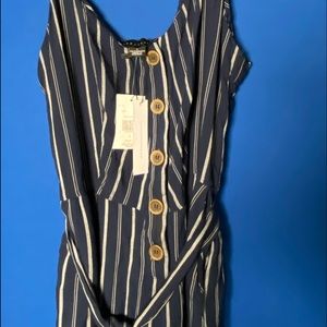 Navy blue-striped “Sanctuary brand “ Jumpsuit